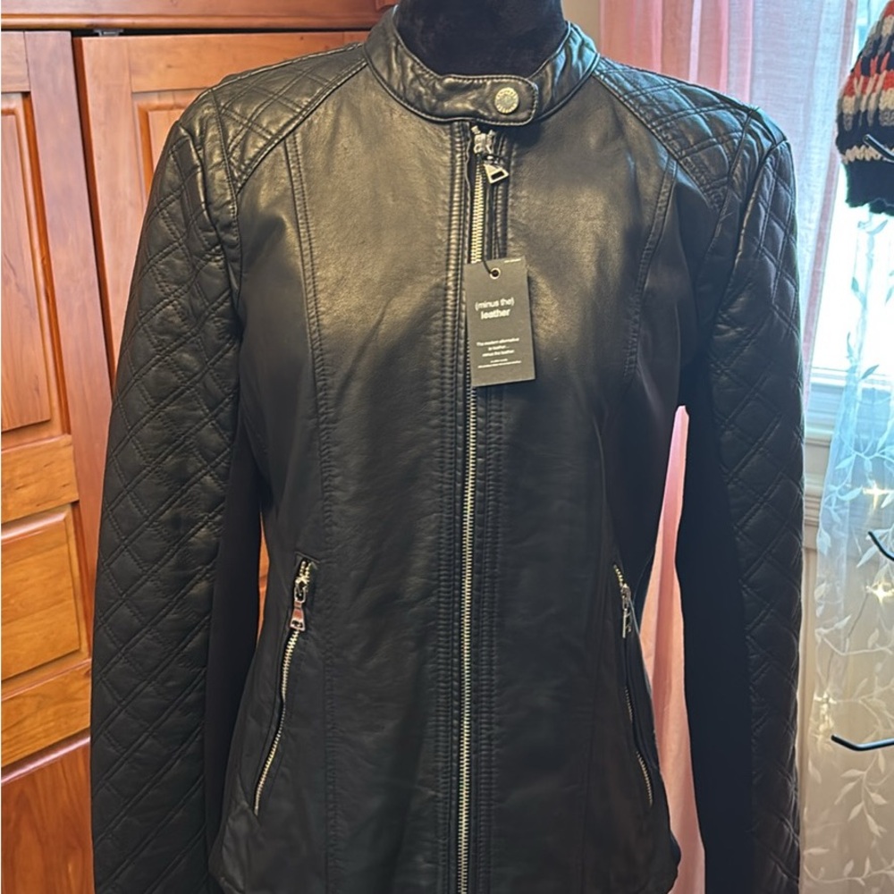 Express Black Quilted Moto Jacket NWT